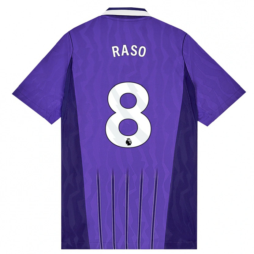 Danxen Criança Camisola Hayley Raso #8 Roxo Branco Terceiro 2026/27 Camisa Brasil