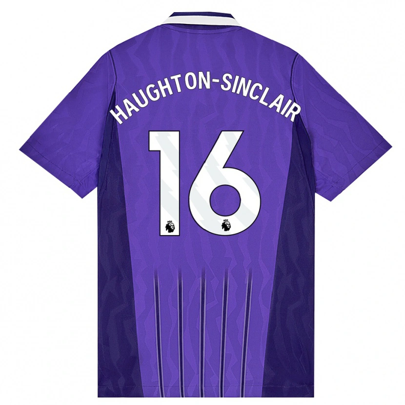 Danxen Criança Camisola Ashiah Haughton-Sinclair #16 Roxo Branco Terceiro 2026/27 Camisa Brasil