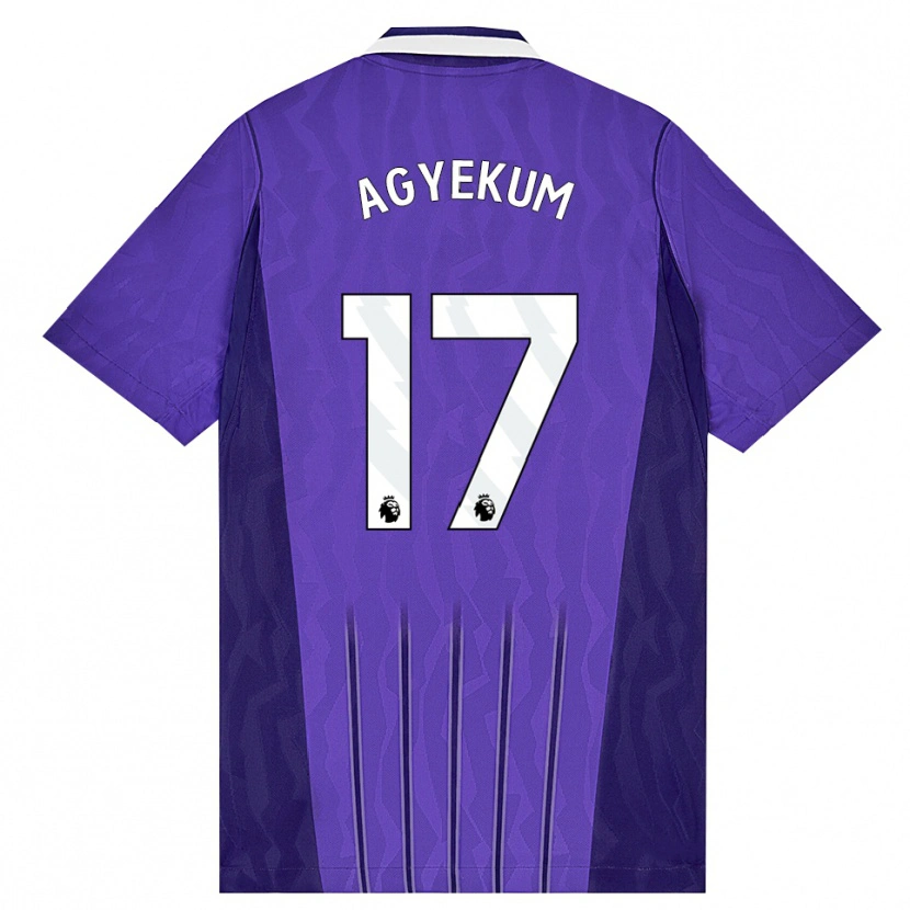 Danxen Criança Camisola Ezra Agyekum #17 Roxo Branco Terceiro 2026/27 Camisa Brasil