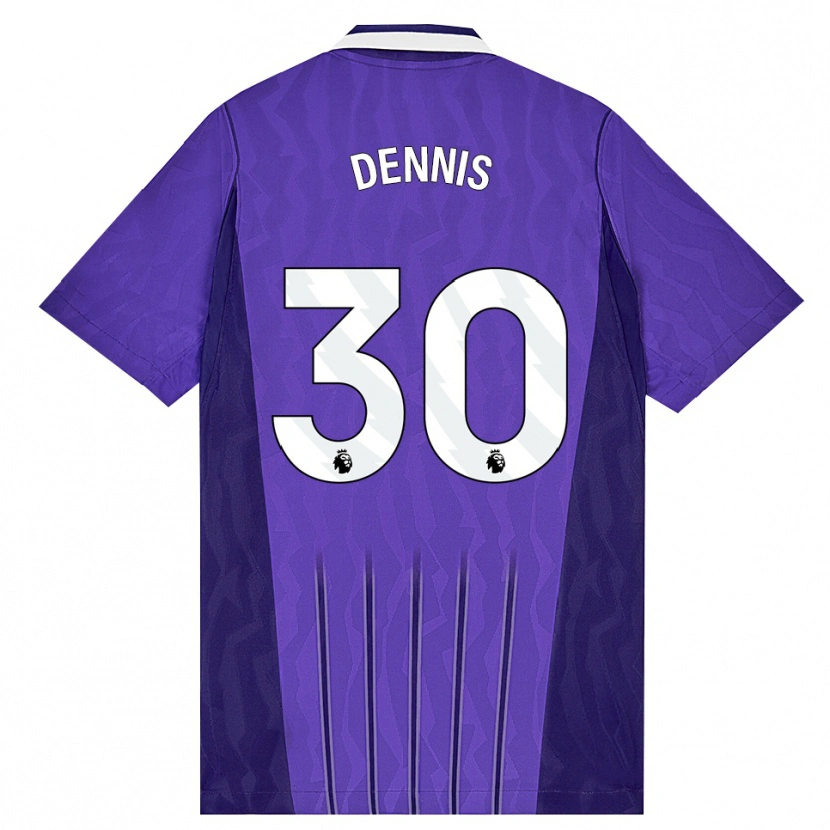 Danxen Criança Camisola Araya Dennis #30 Roxo Branco Terceiro 2026/27 Camisa Brasil
