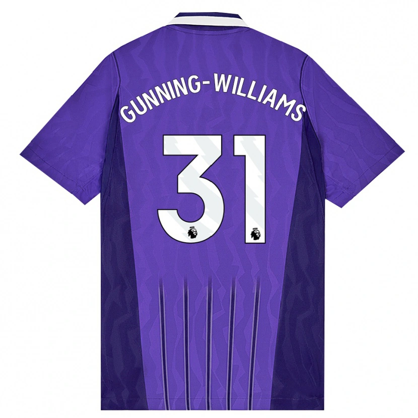 Danxen Criança Camisola Lenna Gunning-Williams #31 Roxo Branco Terceiro 2026/27 Camisa Brasil
