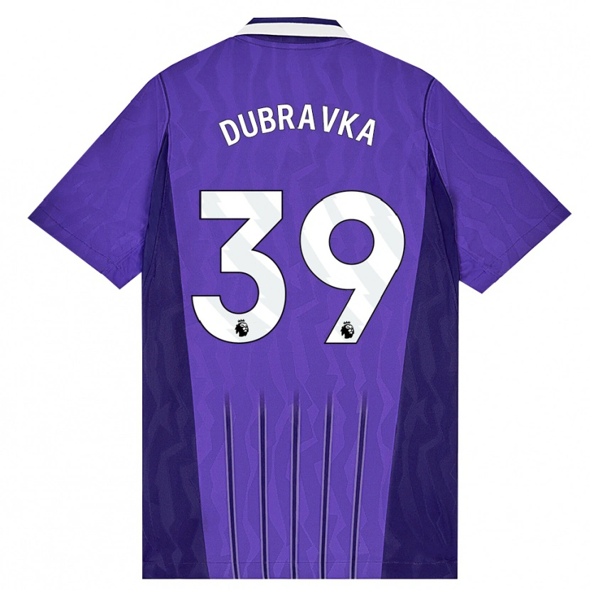 Danxen Criança Camisola Martin Dúbravka #39 Roxo Branco Terceiro 2026/27 Camisa Brasil