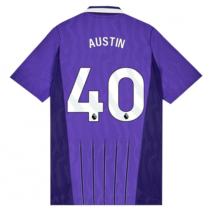Danxen Criança Camisola Brandon Austin #40 Roxo Branco Terceiro 2026/27 Camisa Brasil