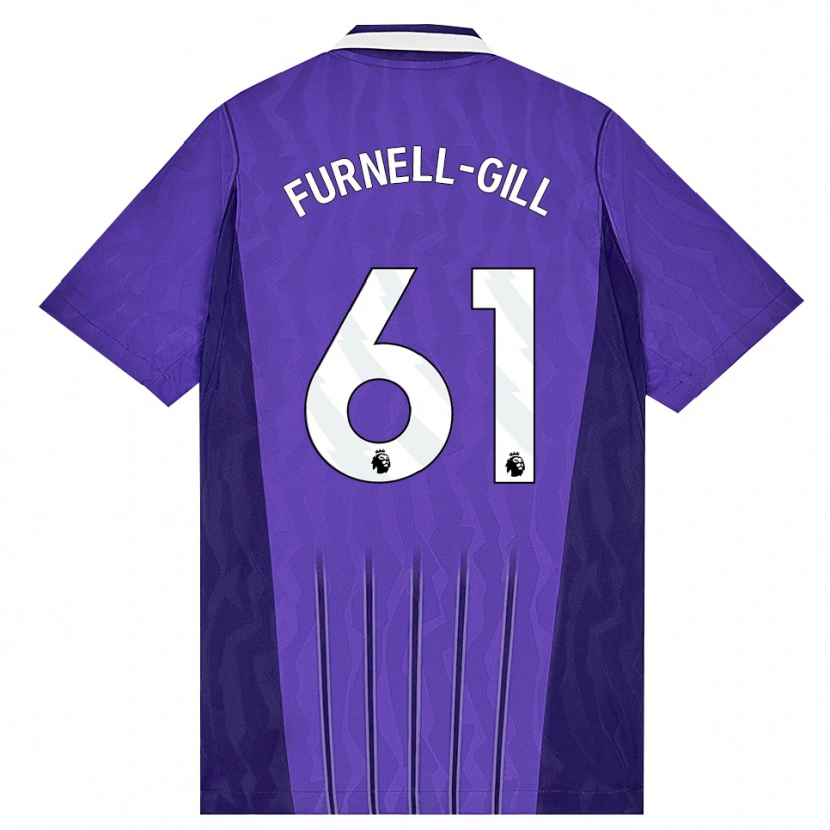 Danxen Criança Camisola Luca Furnell-Gill #61 Roxo Branco Terceiro 2026/27 Camisa Brasil