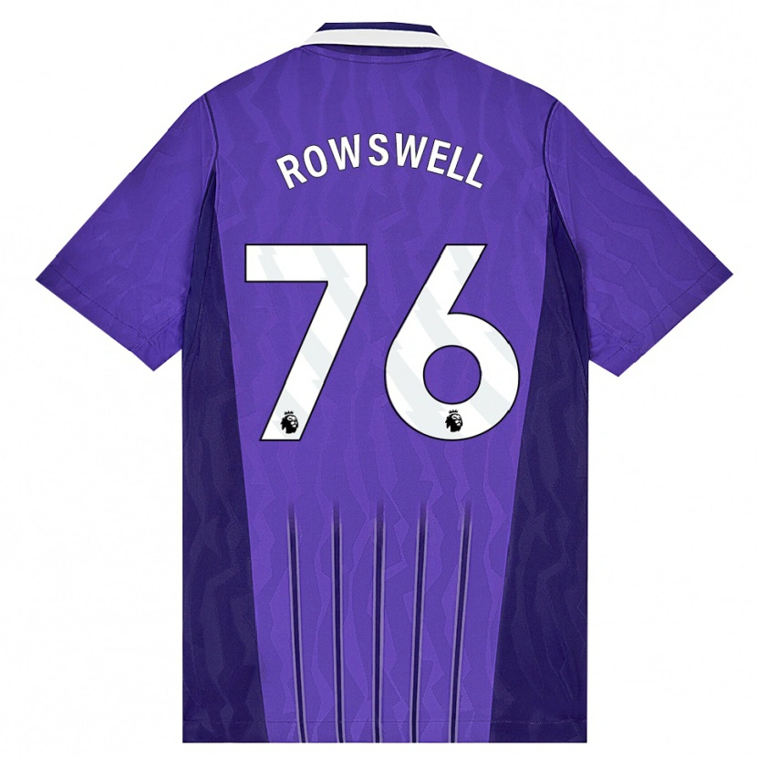 Danxen Criança Camisola James Rowswell #76 Roxo Branco Terceiro 2026/27 Camisa Brasil