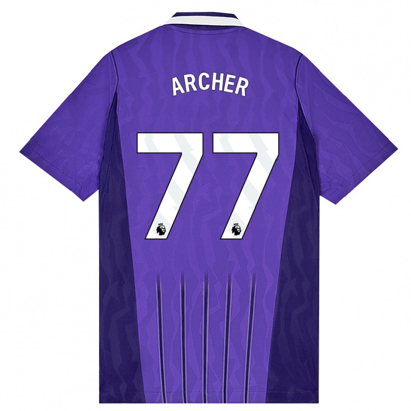Danxen Criança Camisola Samual Archer #77 Roxo Branco Terceiro 2026/27 Camisa Brasil