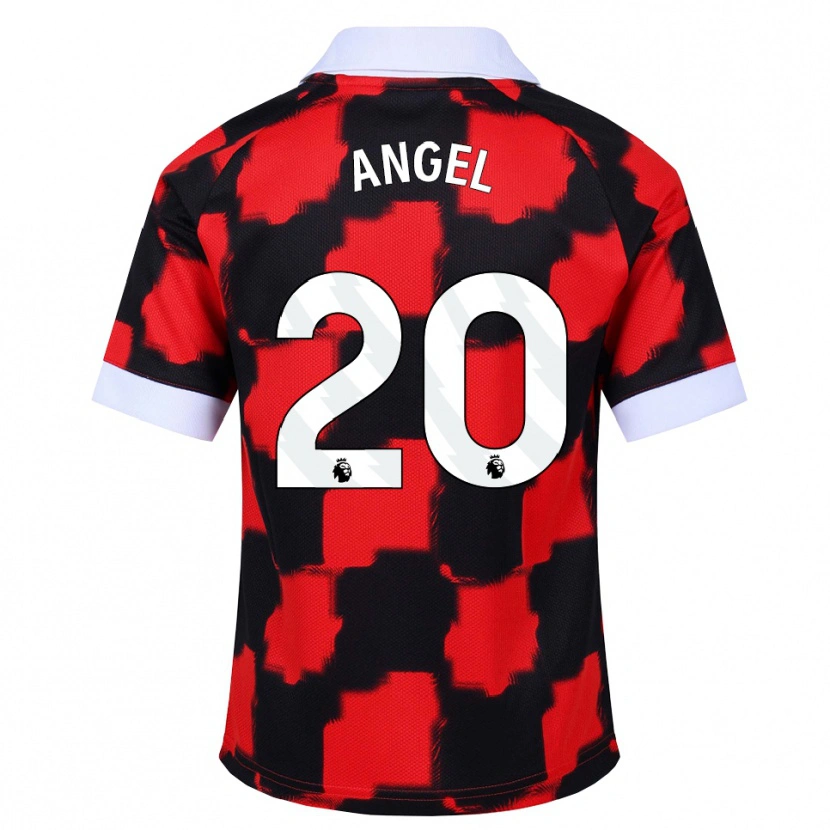 Danxen Criança Camisola Manuel Ángel #20 Vermelho Branco Preto Alternativa 2026/27 Camisa Brasil