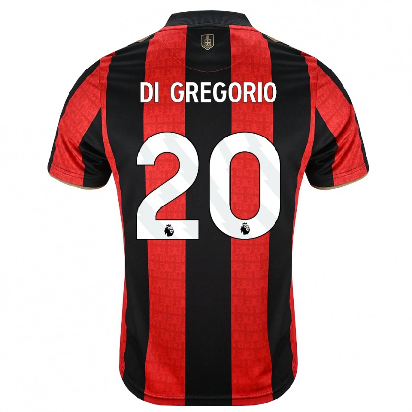 Danxen Criança Camisola Michele Di Gregorio #20 Goldenrod Vermelho Preto Principal 2026/27 Camisa Brasil
