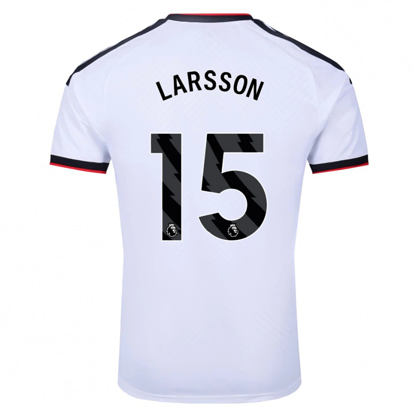 Danxen Criança Camisola Hugo Larsson #15 Branco Preto Vermelho Principal 2026/27 Camisa Brasil