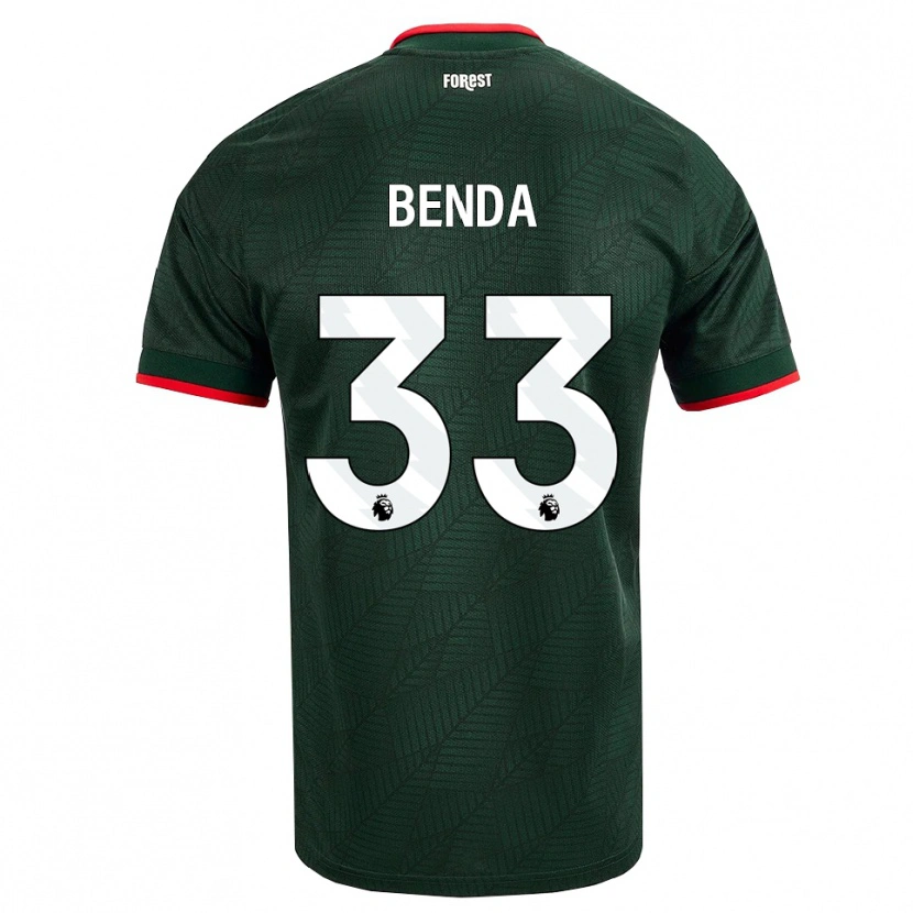 Danxen Criança Camisola Steven Benda #33 Verde Escuro Vermelho Alternativa 2026/27 Camisa Brasil