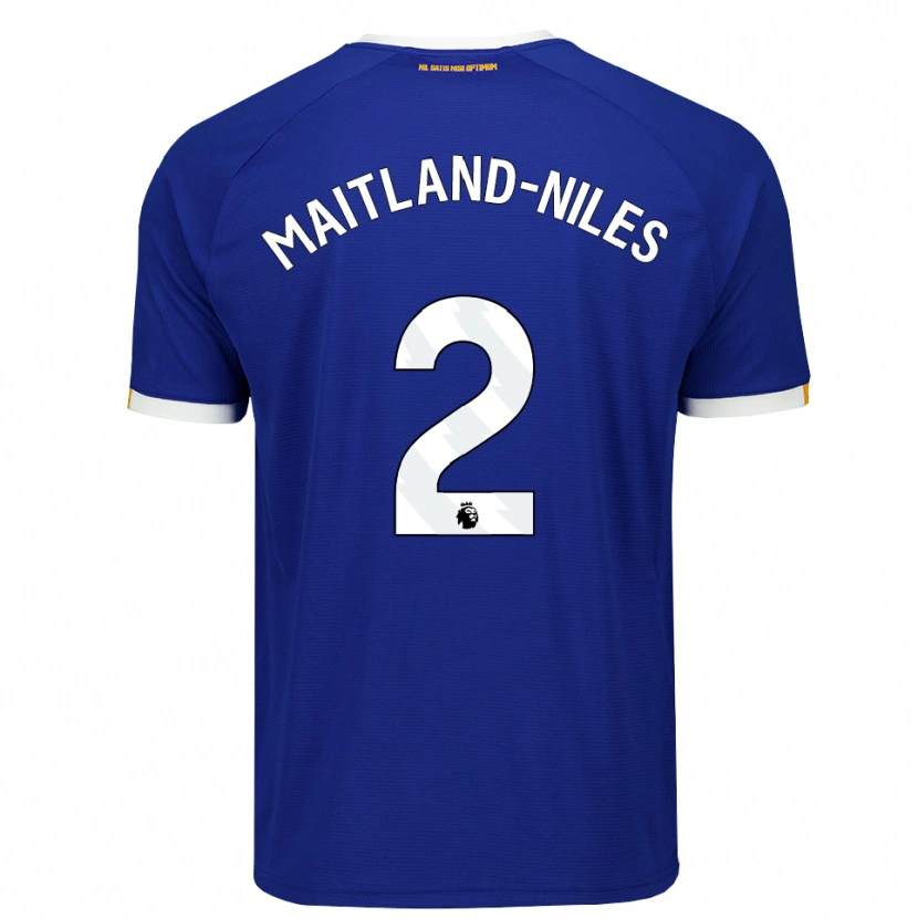 Danxen Homem Camisola Ainsley Maitland-Niles #2 Azul Branco Amarelo Principal 2026/27 Camisa Brasil