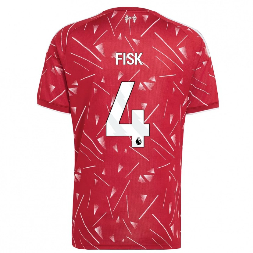 Danxen Homem Camisola Grace Fisk #4 Branco Vermelho Principal 2026/27 Camisa Brasil