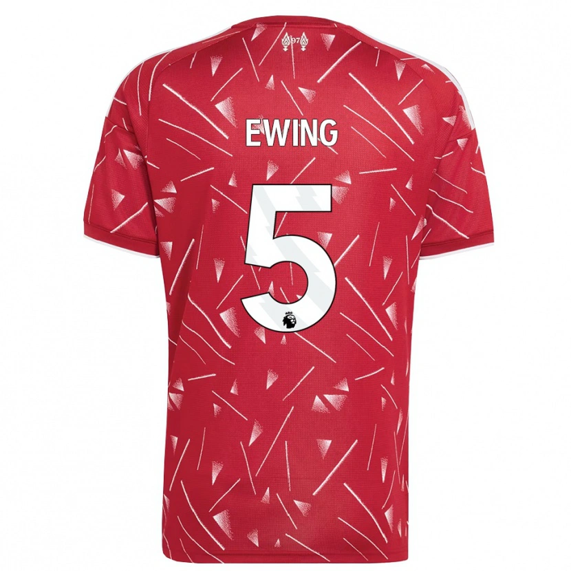 Danxen Homem Camisola Clae Ewing #5 Branco Vermelho Principal 2026/27 Camisa Brasil