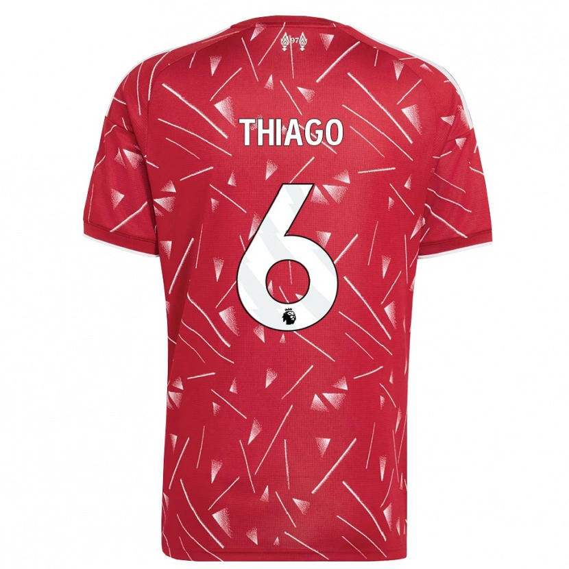 Danxen Homem Camisola Thiago #6 Branco Vermelho Principal 2026/27 Camisa Brasil
