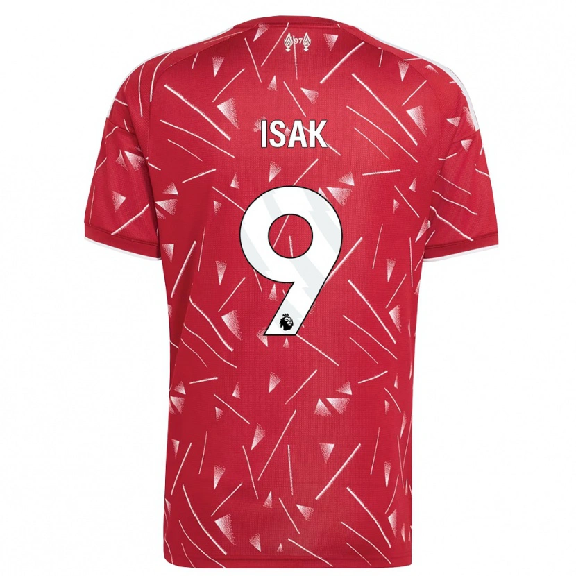 Danxen Homem Camisola Alexander Isak #9 Branco Vermelho Principal 2026/27 Camisa Brasil