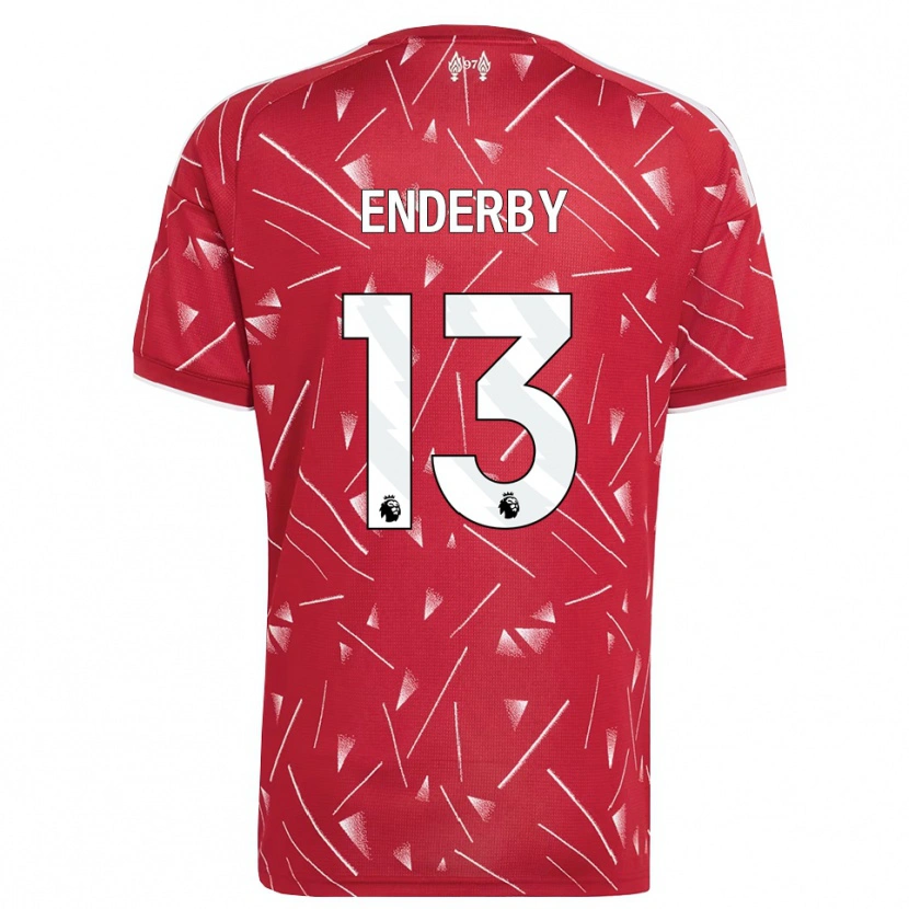 Danxen Homem Camisola Mia Enderby #13 Branco Vermelho Principal 2026/27 Camisa Brasil