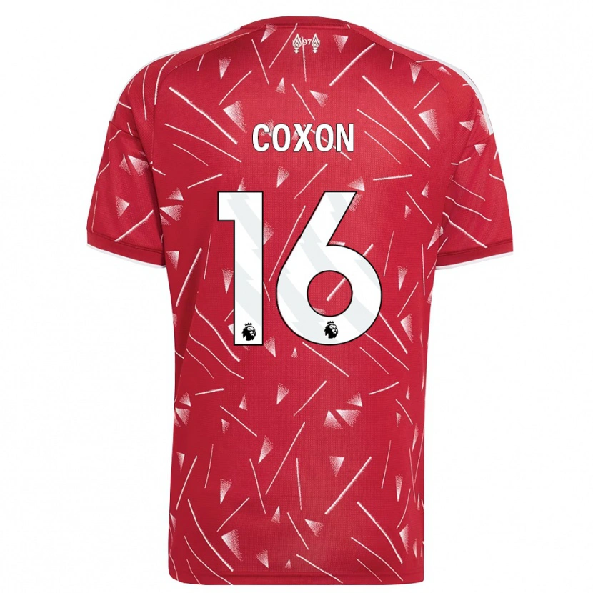 Danxen Homem Camisola Zak Coxon #16 Branco Vermelho Principal 2026/27 Camisa Brasil