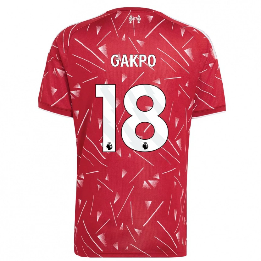Danxen Homem Camisola Cody Gakpo #18 Branco Vermelho Principal 2026/27 Camisa Brasil