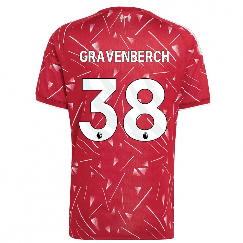 Danxen Homem Camisola Ryan Gravenberch #38 Branco Vermelho Principal 2026/27 Camisa Brasil