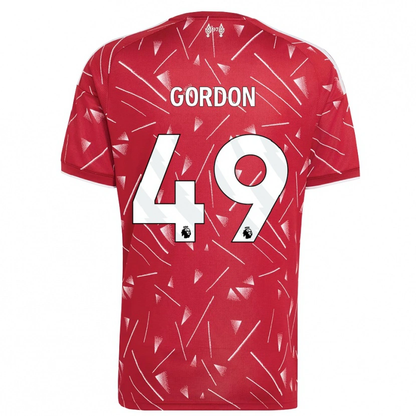 Danxen Homem Camisola Kaide Gordon #49 Branco Vermelho Principal 2026/27 Camisa Brasil