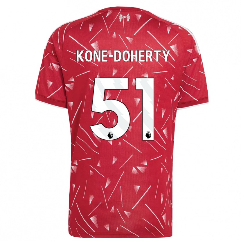 Danxen Homem Camisola Trent Kone-Doherty #51 Branco Vermelho Principal 2026/27 Camisa Brasil