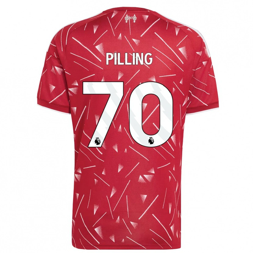 Danxen Homem Camisola Tommy Pilling #70 Branco Vermelho Principal 2026/27 Camisa Brasil