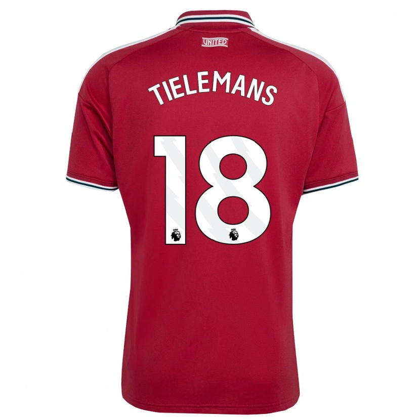 Danxen Homem Camisola Youri Tielemans #18 Vermelho Amarelo Branco Principal 2026/27 Camisa Brasil