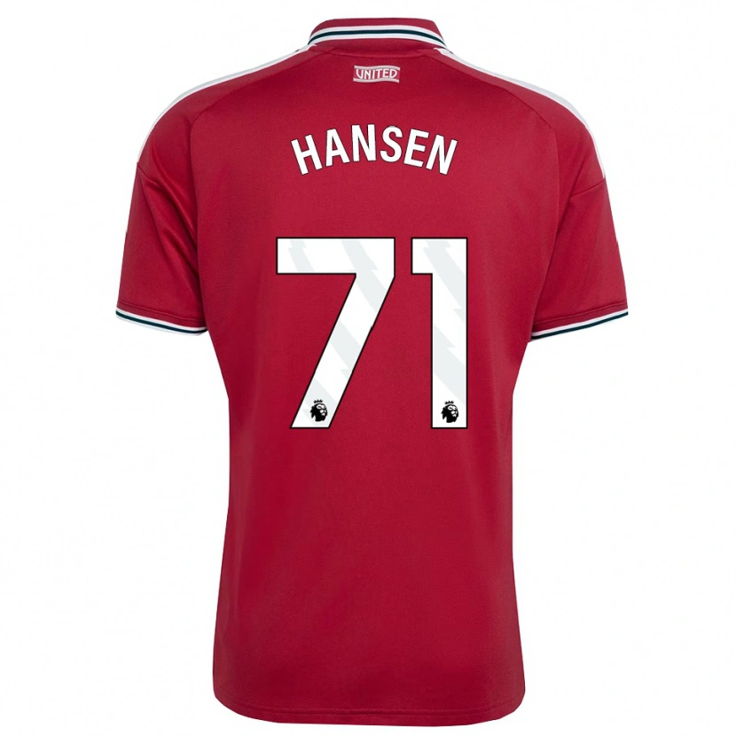 Danxen Homem Camisola Isak Hansen-Aaroen #71 Vermelho Amarelo Branco Principal 2026/27 Camisa Brasil