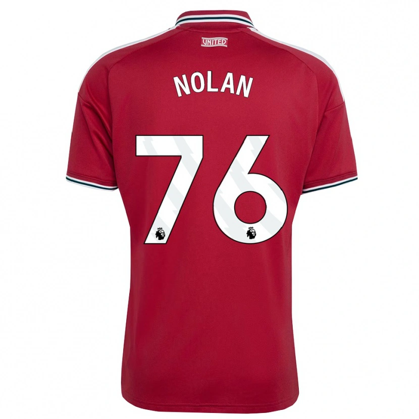 Danxen Homem Camisola James Nolan #76 Vermelho Amarelo Branco Principal 2026/27 Camisa Brasil