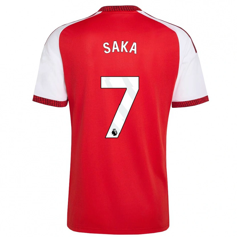 Danxen Homem Camisola Bukayo Saka #7 Vermelho Branco Preto Principal 2026/27 Camisa Brasil