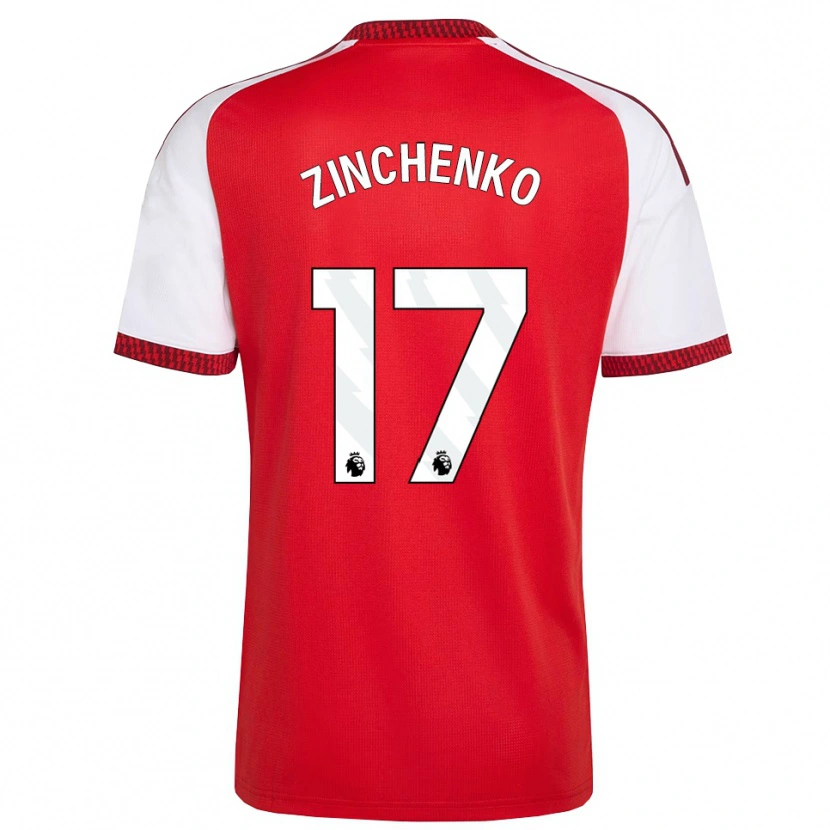 Danxen Homem Camisola Oleksandr Zinchenko #17 Vermelho Branco Preto Principal 2026/27 Camisa Brasil