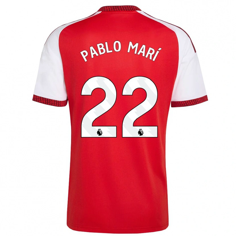 Danxen Homem Camisola Pablo Mari #22 Vermelho Branco Preto Principal 2026/27 Camisa Brasil