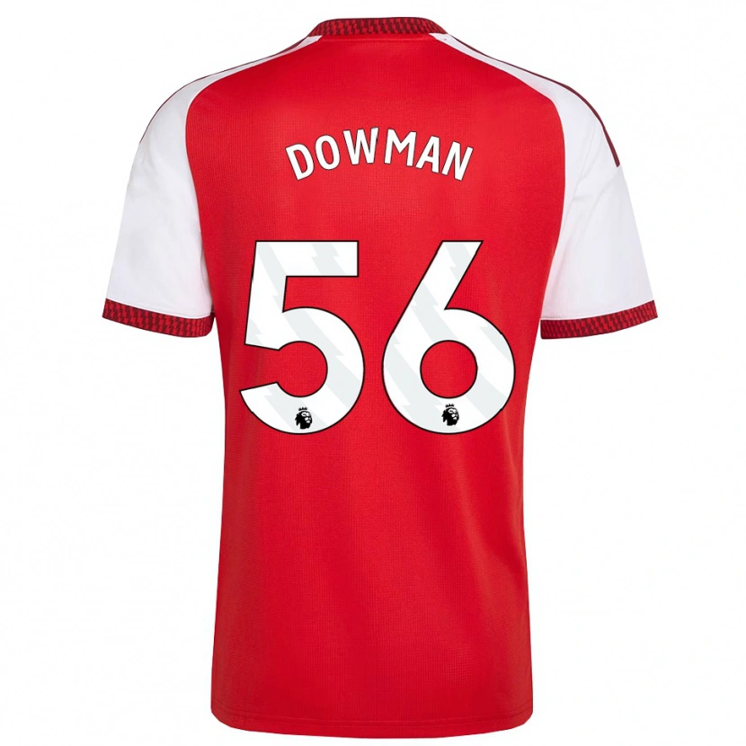 Danxen Homem Camisola Max Dowman #56 Vermelho Branco Preto Principal 2026/27 Camisa Brasil
