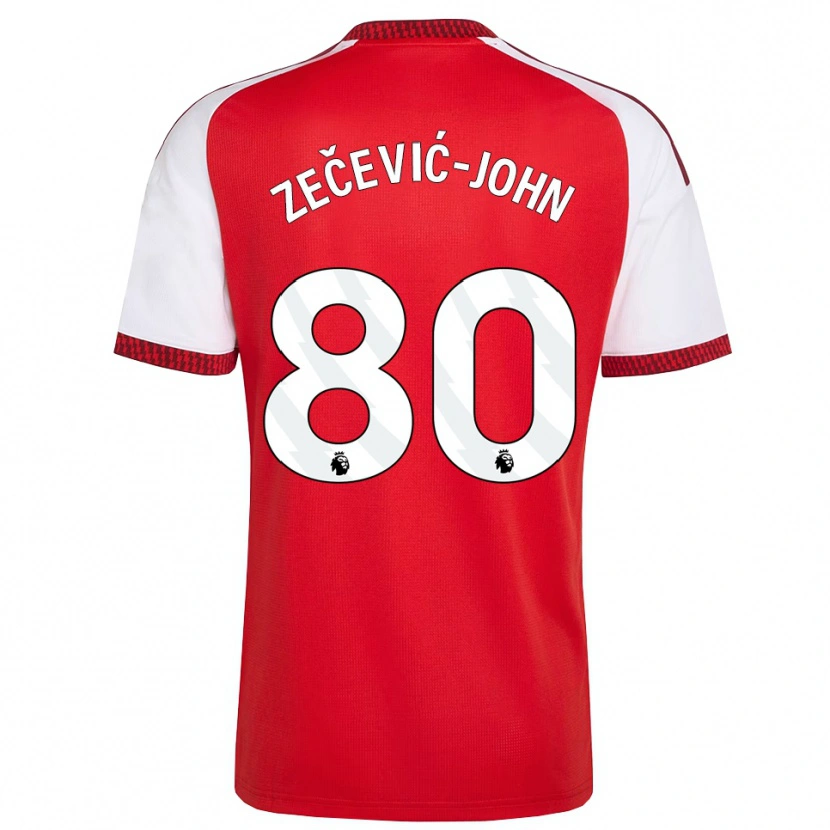 Danxen Homem Camisola Louis Zečević-John #80 Vermelho Branco Preto Principal 2026/27 Camisa Brasil