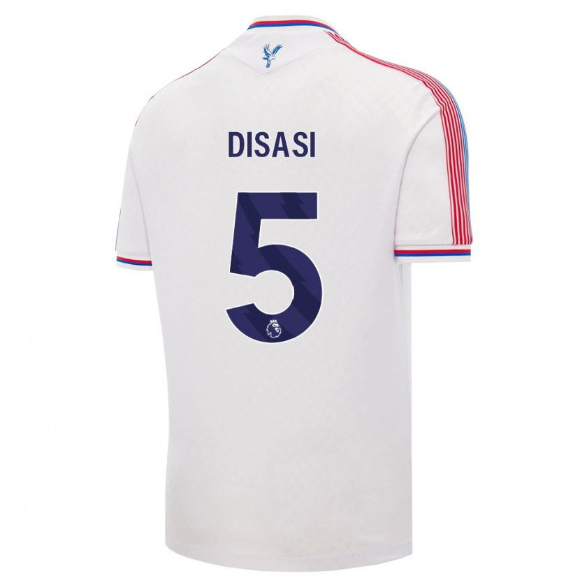 Danxen Homem Camisola Axel Disasi #5 Branco Vermelho Azul Principal 2026/27 Camisa Brasil