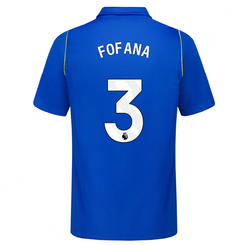 Danxen Homem Camisola Wesley Fofana #3 Azul Amarelo Principal 2026/27 Camisa Brasil