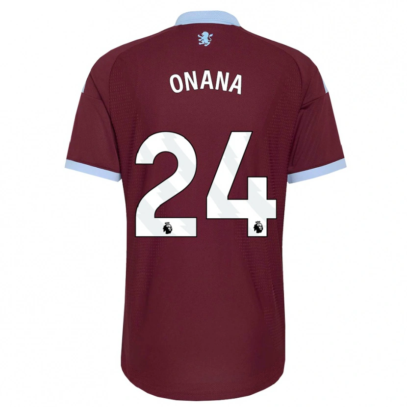 Danxen Homem Camisola Amadou Onana #24 Cornflowerblue Borgonha Principal 2026/27 Camisa Brasil