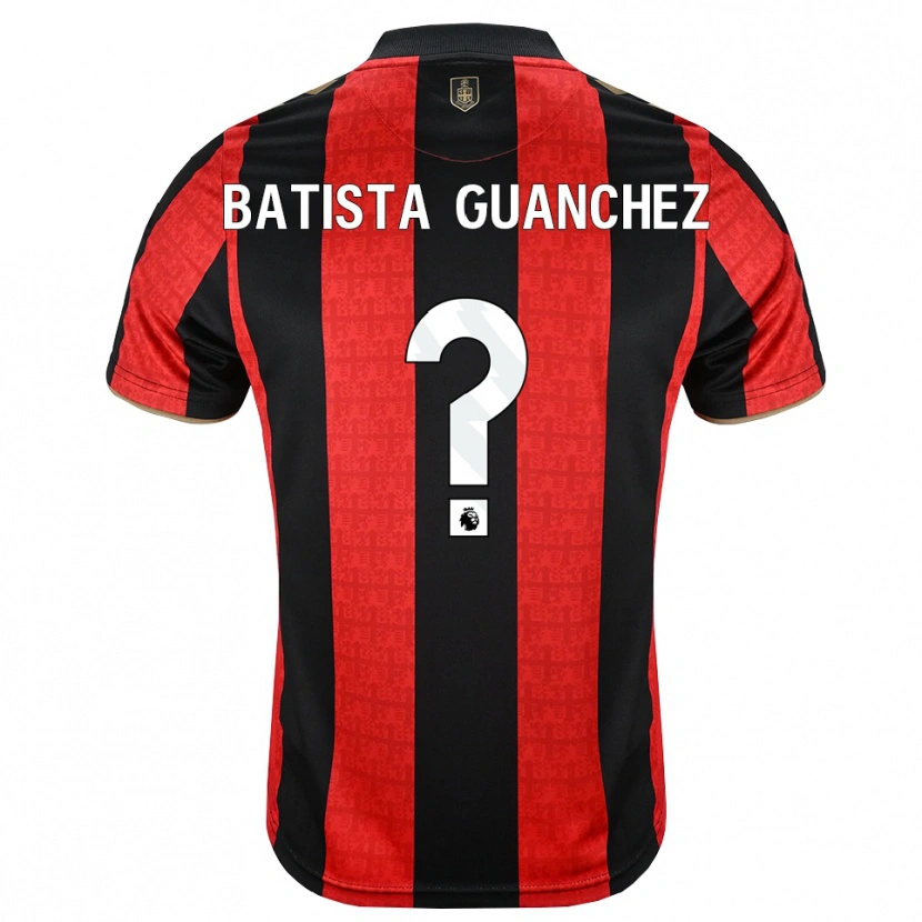 Danxen Homem Camisola Aidan Batista Guanchez #0 Goldenrod Vermelho Preto Principal 2026/27 Camisa Brasil