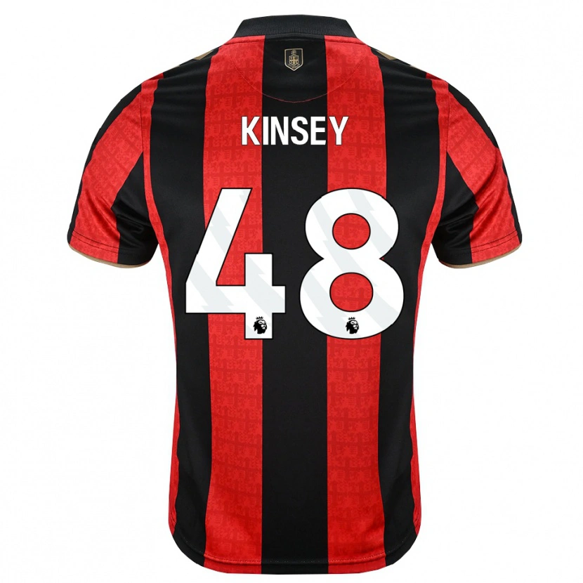 Danxen Homem Camisola Max Kinsey #48 Goldenrod Vermelho Preto Principal 2026/27 Camisa Brasil