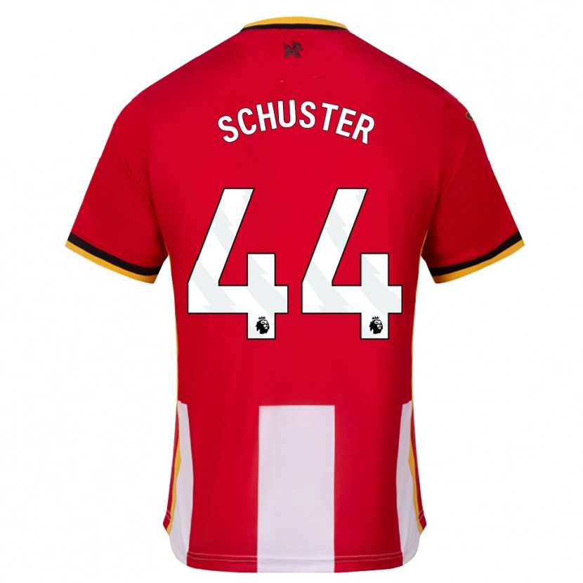 Danxen Homem Camisola Jannik Schuster #44 Amarelo Preto Vermelho Principal 2026/27 Camisa Brasil