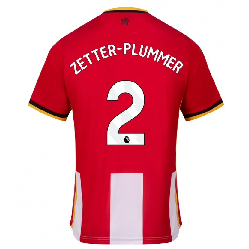 Danxen Homem Camisola Josh Zetter-Plummer #2 Amarelo Preto Vermelho Principal 2026/27 Camisa Brasil