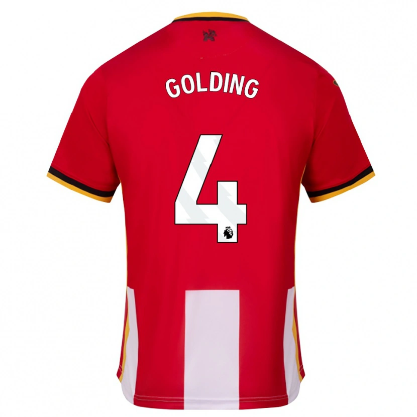 Danxen Homem Camisola Aidan Golding #4 Amarelo Preto Vermelho Principal 2026/27 Camisa Brasil
