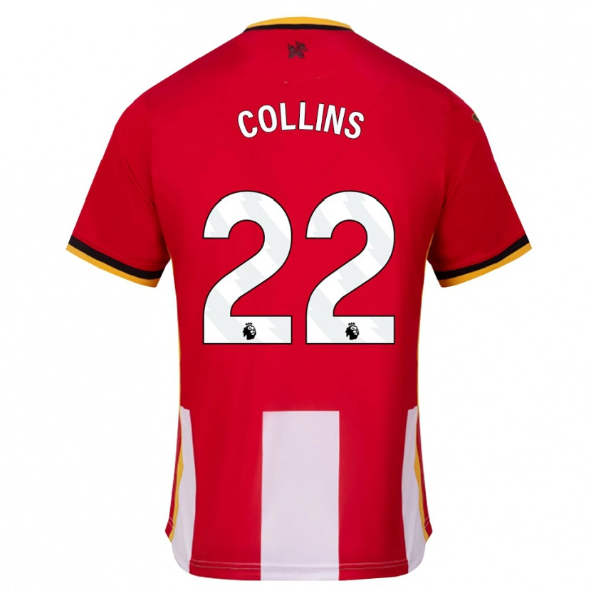 Danxen Homem Camisola Nathan Collins #22 Amarelo Preto Vermelho Principal 2026/27 Camisa Brasil