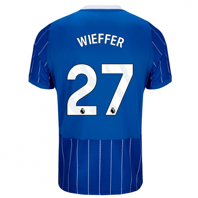 Danxen Homem Camisola Mats Wieffer #27 Mediumblue Branco Principal 2026/27 Camisa Brasil