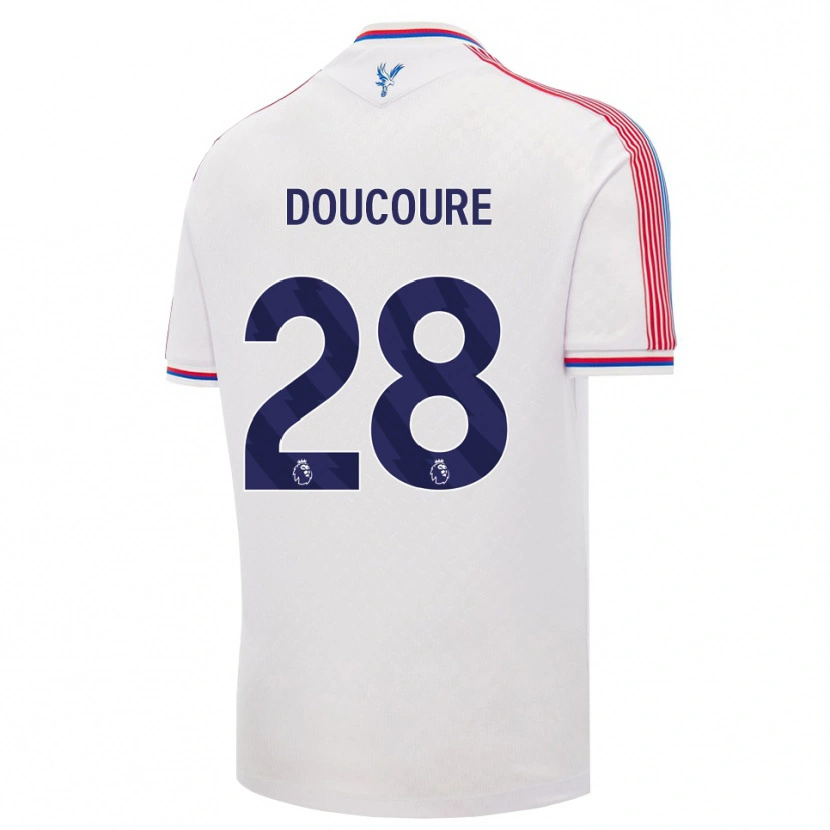 Danxen Homem Camisola Cheick Doucouré #28 Branco Vermelho Azul Principal 2026/27 Camisa Brasil