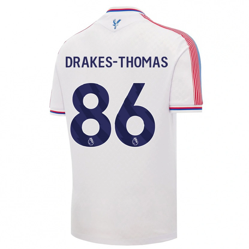 Danxen Homem Camisola Joél Drakes-Thomas #86 Branco Vermelho Azul Principal 2026/27 Camisa Brasil