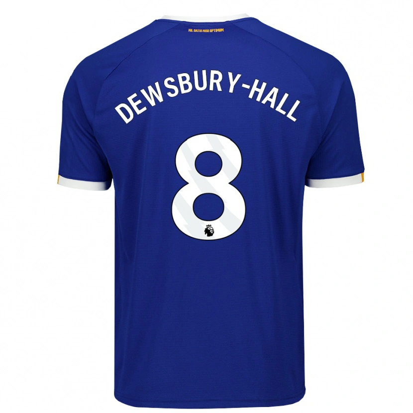 Danxen Homem Camisola Kiernan Dewsbury-Hall #8 Azul Branco Amarelo Principal 2026/27 Camisa Brasil