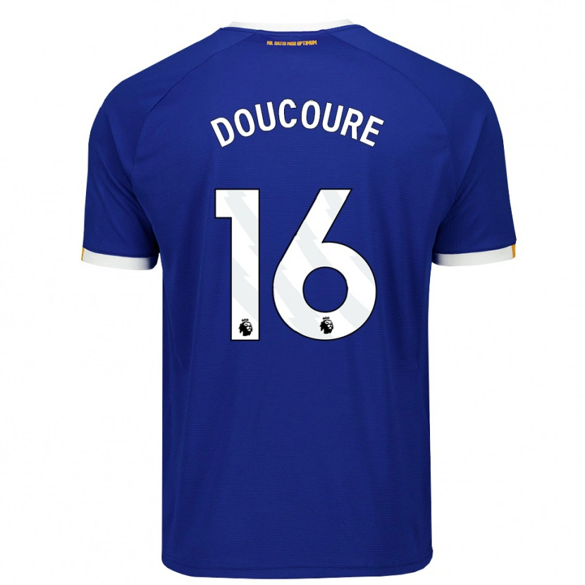 Danxen Homem Camisola Abdoulaye Doucoure #16 Azul Branco Amarelo Principal 2026/27 Camisa Brasil
