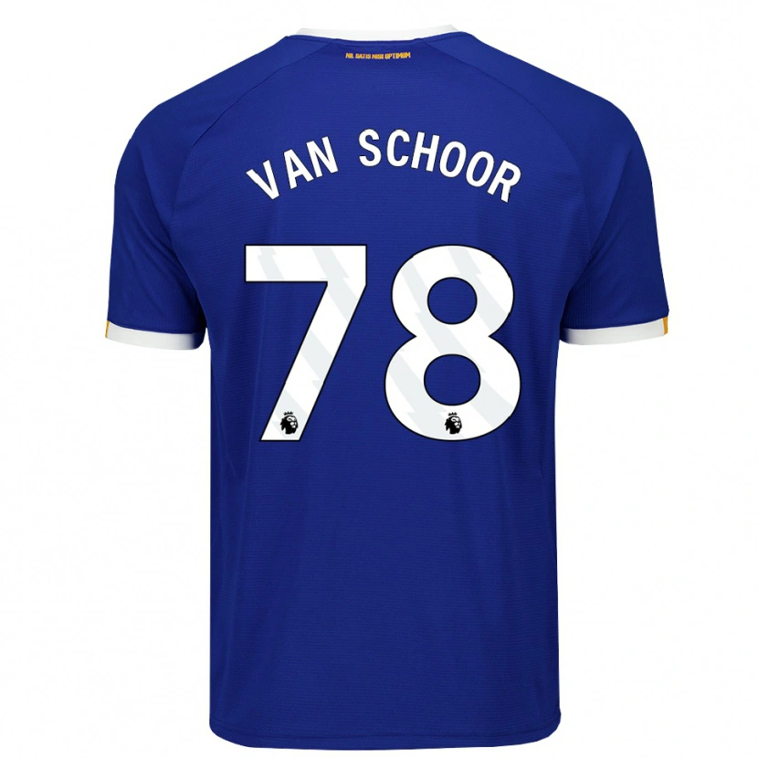 Danxen Homem Camisola Joshua Van Schoor #78 Azul Branco Amarelo Principal 2026/27 Camisa Brasil