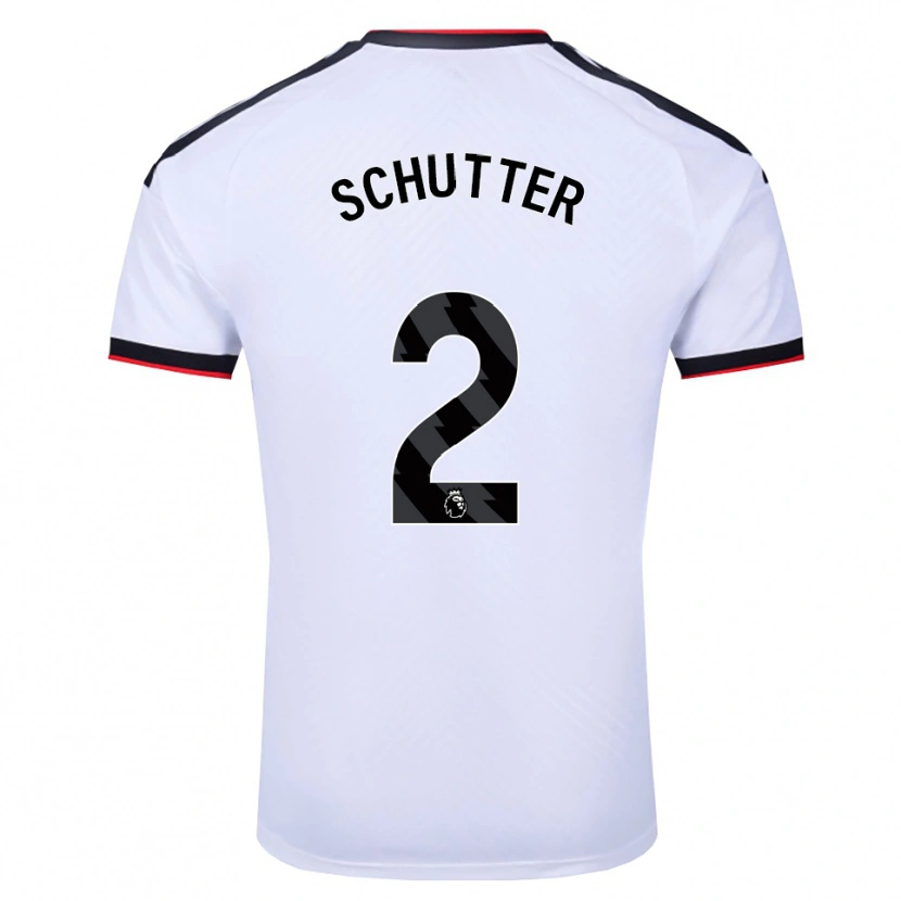 Danxen Homem Camisola Quinn Schutter #2 Branco Preto Vermelho Principal 2026/27 Camisa Brasil